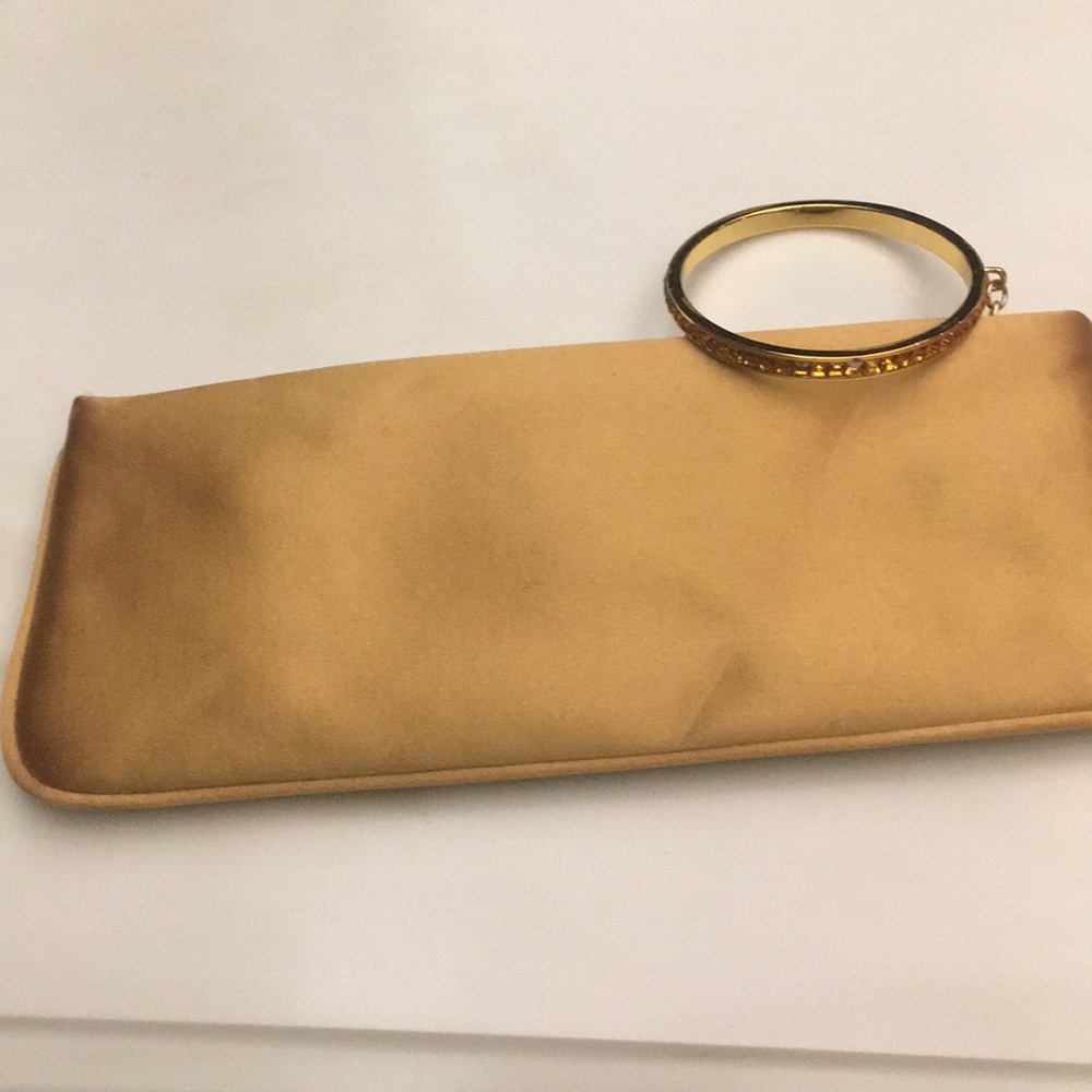 Clutch velvet purse with bangle zipper - Picture 5 of 6